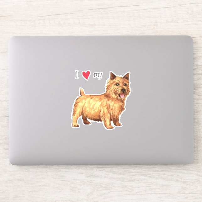 I Love my Norwich Terrier Vinyl Sticker (Computer)