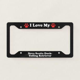 I Love My Nova Scotia Duck-Tolling Retriever Dog License Plate Frame