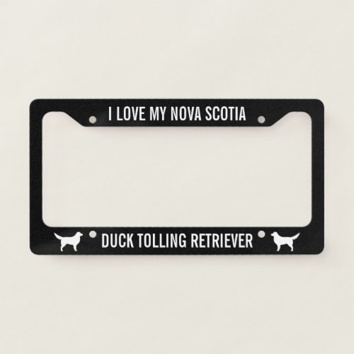 I Love My Nova Scotia Duck Tolling Retriever Dogs License Plate Frame