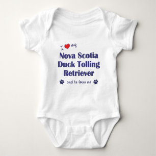 I Love My Nova Scotia Duck Tolling Retriever (He) Baby Bodysuit