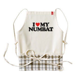 I LOVE MY NUMBAT ZAZZLE HEART APRON