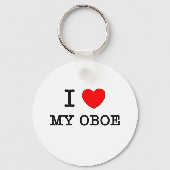 I Love My Oboe Keychain (Front)