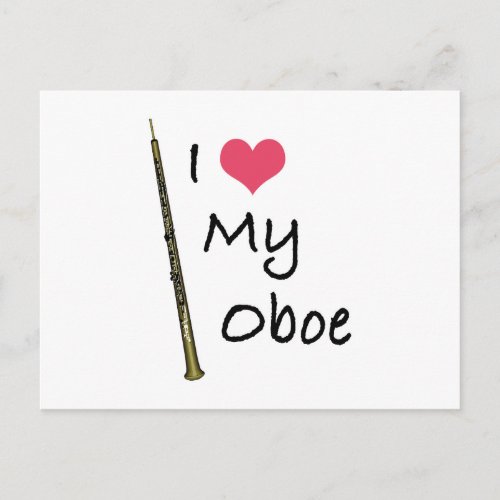 I Love My Oboe Postcard