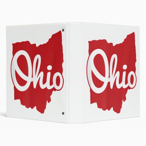 I Love My Ohio Home Script Ohio  3 Ring Binder