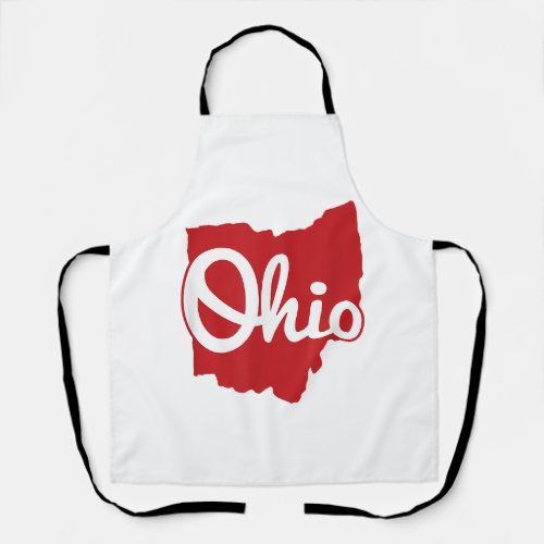 I Love My Ohio Home Script Ohio  Apron