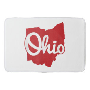 I Love My Ohio Home Script Ohio Bath Mat
