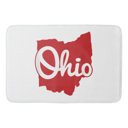 I Love My Ohio Home Script Ohio  Bath Mat