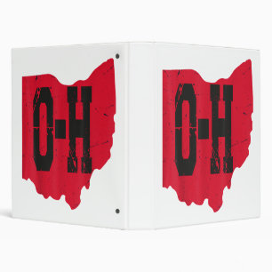 I Love My Ohio Home Script Ohio Buckeye State 3 Ring Binder