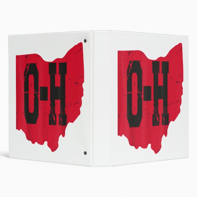 I Love My Ohio Home Script Ohio Buckeye State 3 Ring Binder (Background)