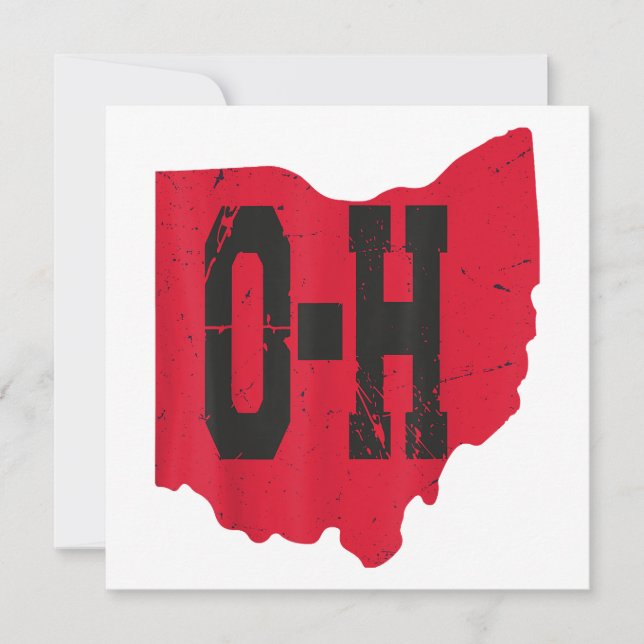 I Love My Ohio Home Script Ohio Buckeye State Invitation (Front)