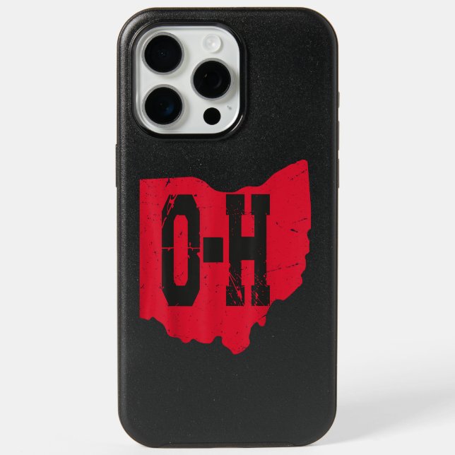 I Love My Ohio Home Script Ohio Buckeye State iPhone 15 Pro Max Case (Back)