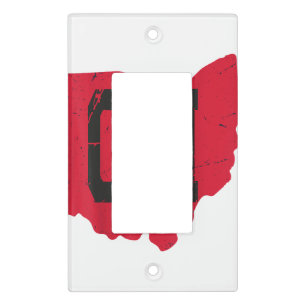 I Love My Ohio Home Script Ohio Buckeye State Light Switch Cover