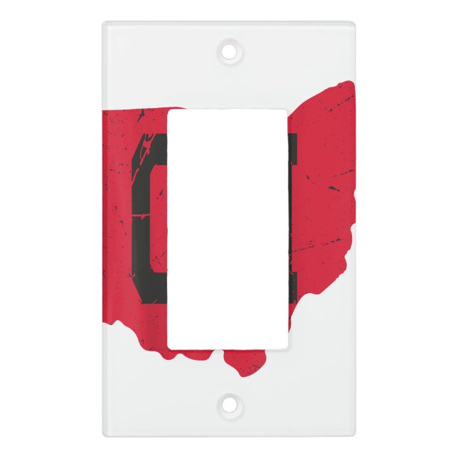 I Love My Ohio Home Script Ohio Buckeye State Light Switch Cover (Front)