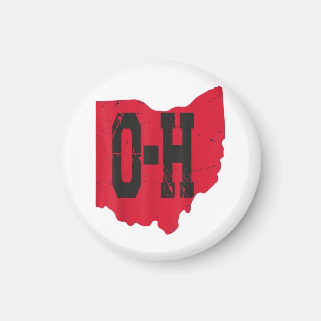 I Love My Ohio Home Script Ohio Buckeye State Magnet (Front)