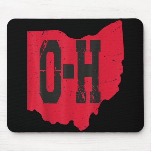 I Love My Ohio Home Script Ohio Buckeye State Mouse Pad
