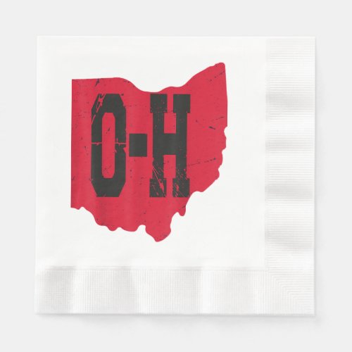 I Love My Ohio Home Script Ohio Buckeye State Napkins
