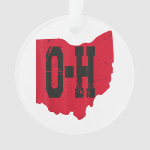I Love My Ohio Home Script Ohio Buckeye State Ornament