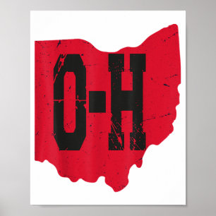 I Love My Ohio Home Script Ohio Buckeye State Poster