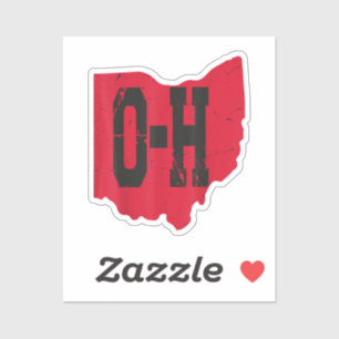 I Love My Ohio Home Script Ohio Buckeye State Sticker
