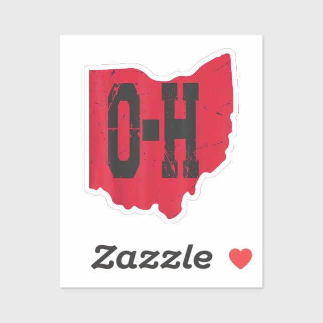 I Love My Ohio Home Script Ohio Buckeye State Sticker (Sheet)