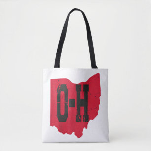 I Love My Ohio Home Script Ohio Buckeye State Tote Bag