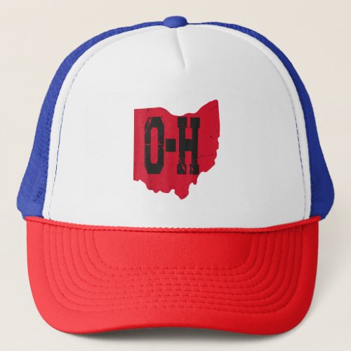 I Love My Ohio Home Script Ohio Buckeye State Trucker Hat