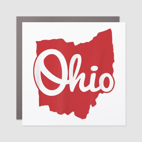 I Love My Ohio Home Script Ohio  Car Magnet