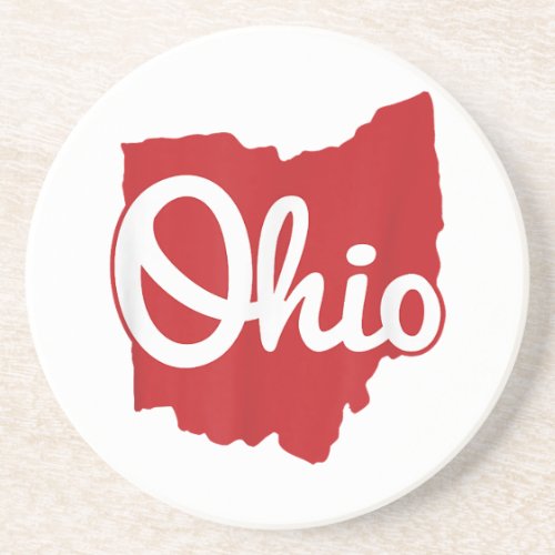 I Love My Ohio Home Script Ohio  Coaster