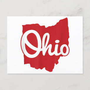 I Love My Ohio Home Script Ohio Holiday Postcard