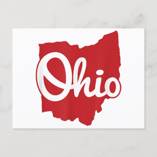 I Love My Ohio Home Script Ohio  Holiday Postcard