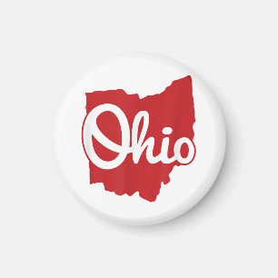 I Love My Ohio Home Script Ohio Magnet