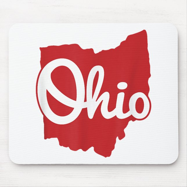 I Love My Ohio Home Script Ohio  Mouse Pad (Front)
