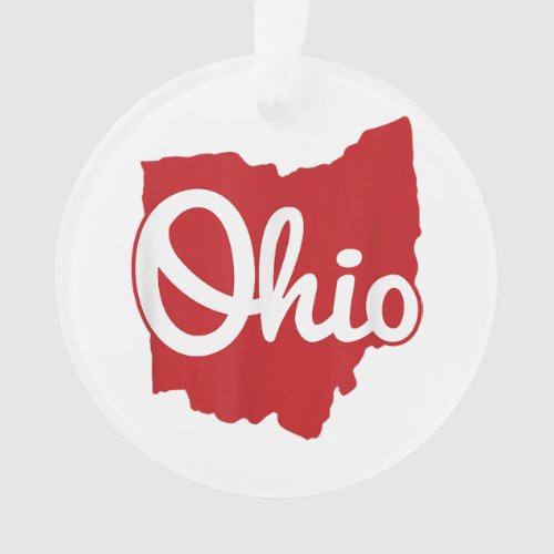I Love My Ohio Home Script Ohio  Ornament