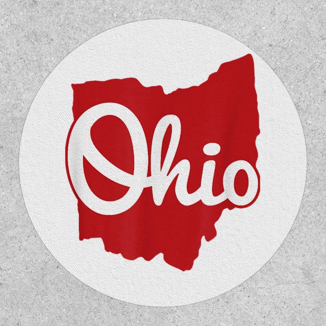 I Love My Ohio Home Script Ohio  Patch (Front)