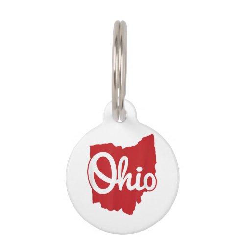 I Love My Ohio Home Script Ohio  Pet ID Tag