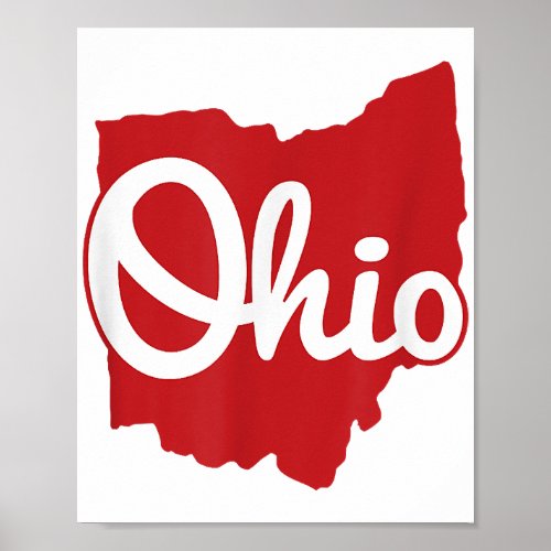 I Love My Ohio Home Script Ohio  Poster