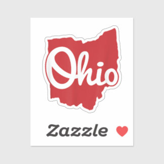 I Love My Ohio Home Script Ohio  Sticker