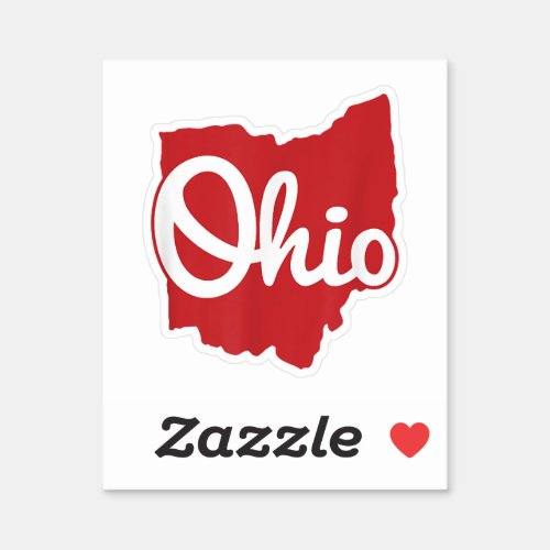 I Love My Ohio Home Script Ohio  Sticker