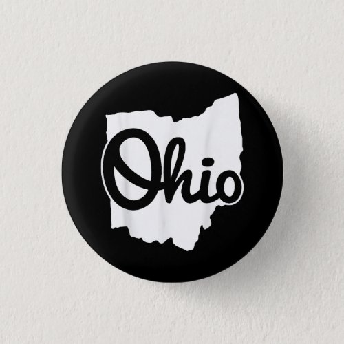 I Love My Ohio Home Script Ohio TShirt Buckeye Sta Button