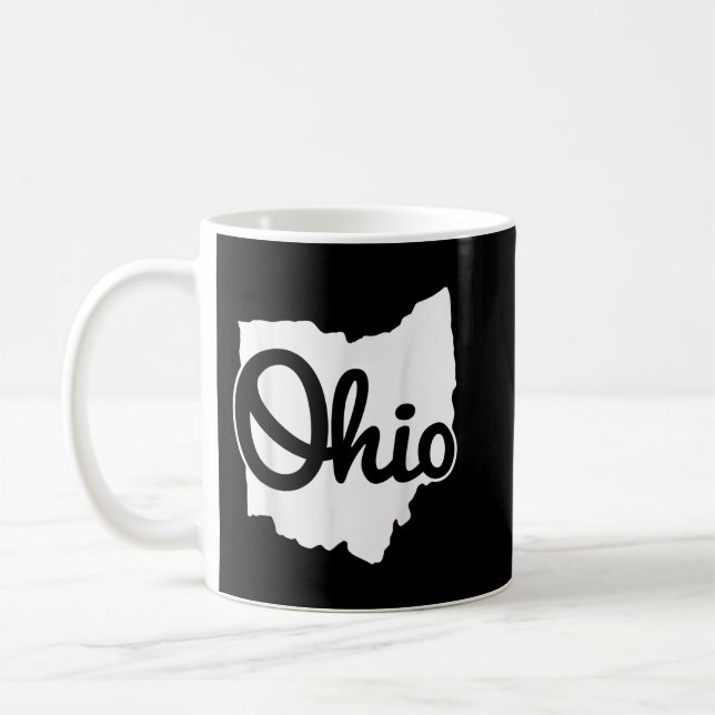 I Love My Ohio Home Script Ohio TShirt Buckeye Sta Coffee Mug (Left)