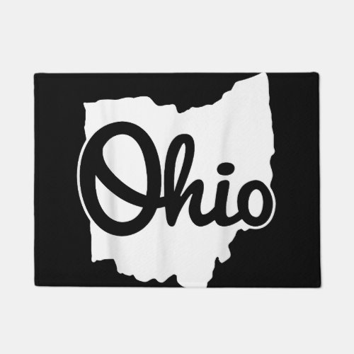 I Love My Ohio Home Script Ohio TShirt Buckeye Sta Doormat