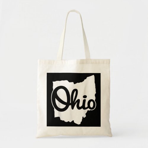 I Love My Ohio Home Script Ohio TShirt Buckeye Sta Tote Bag