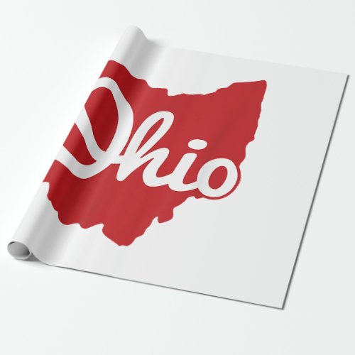 I Love My Ohio Home Script Ohio  Wrapping Paper