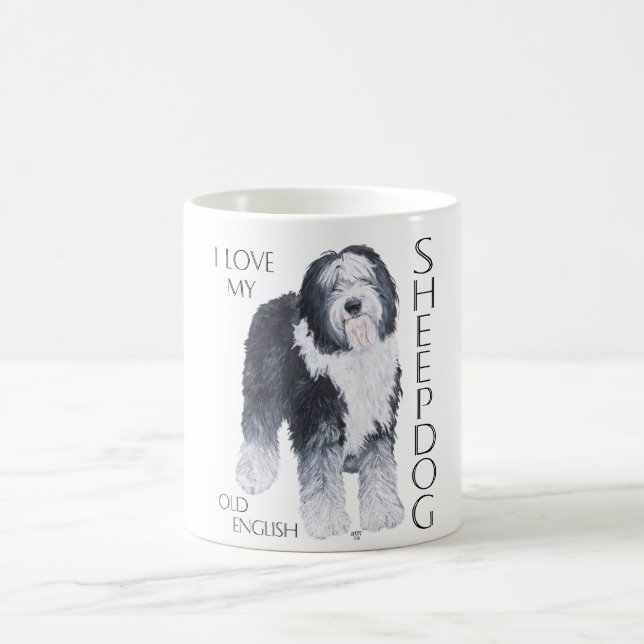 I Love My Old English Sheepdog Coffee Mug (Center)