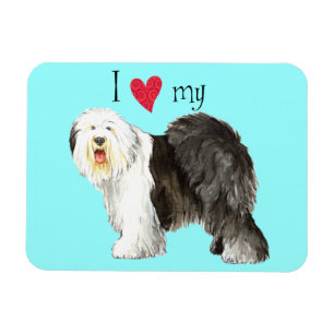 I Love my Old English Sheepdog Magnet