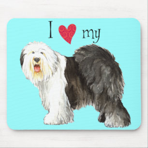 I Love my Old English Sheepdog Mouse Pad