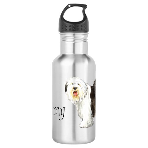 I Love my Old English Sheepdog Stainless Steel Water Bottle