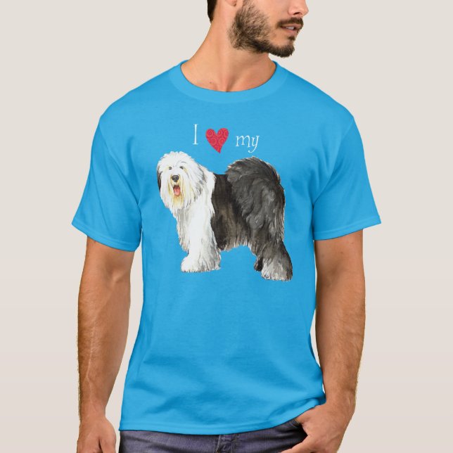 I Love my Old English Sheepdog T-Shirt (Front)