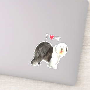 Old English Sheepdog Sticker for Sale by animalartbyjess