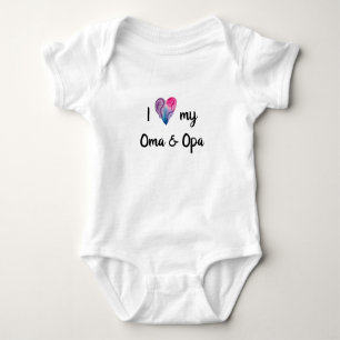 I Love My Oma and Opa Baby Bodysuit